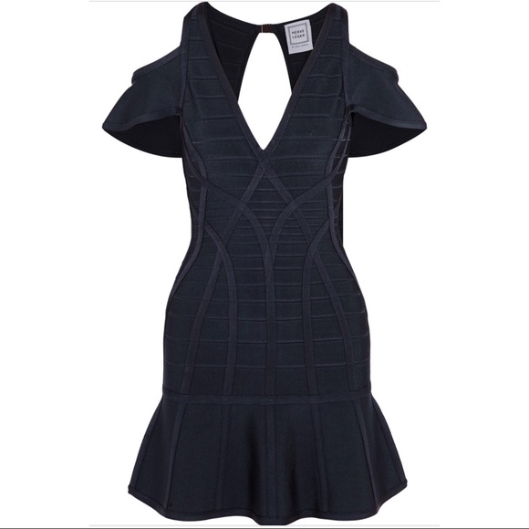 Gorgeous! HARVE LEGER Blue Dress Sz S - Picture 5 of 6